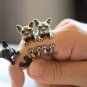 Retro Puppy Dog Ring Pet Fashion Adjustable French Bulldog Boston Terrier Wrap Ring Vintage Jewelry