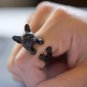 Retro Puppy Dog Ring Pet Fashion Adjustable French Bulldog Boston Terrier Wrap Ring Vintage Jewelry