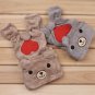 Bear Pet Hooded Jumpsuit XS-XL Puppy Dog Cat Apparel Costume Warm Fleece Winter Pets Clothes