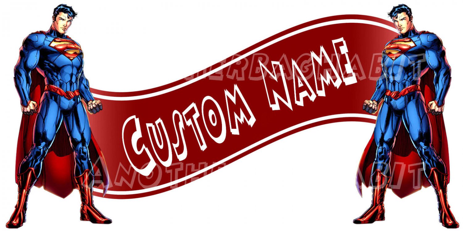 Superman Room Decor -  Wall Decal Removable Sticker CUSTOM NAME