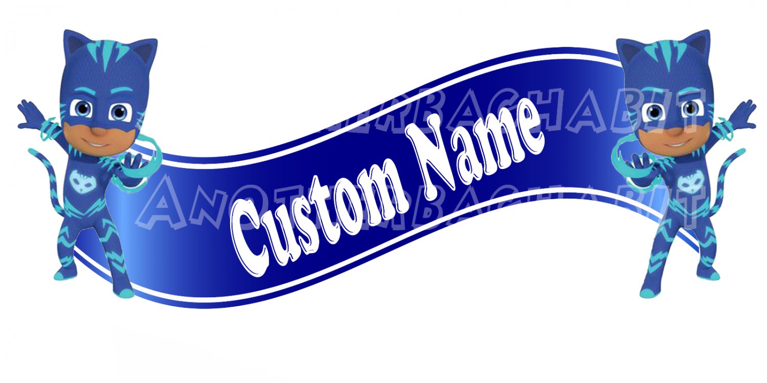 PJ Masks Catboy Room Decor Wall Decal Removable Sticker CUSTOM NAME