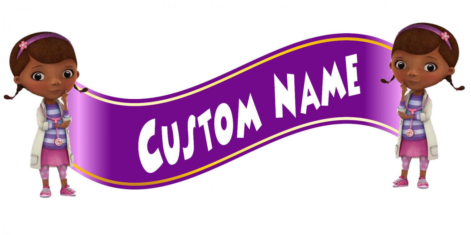 Doc McStuffins Room Decor -  Wall Decal Removable Sticker CUSTOM NAME