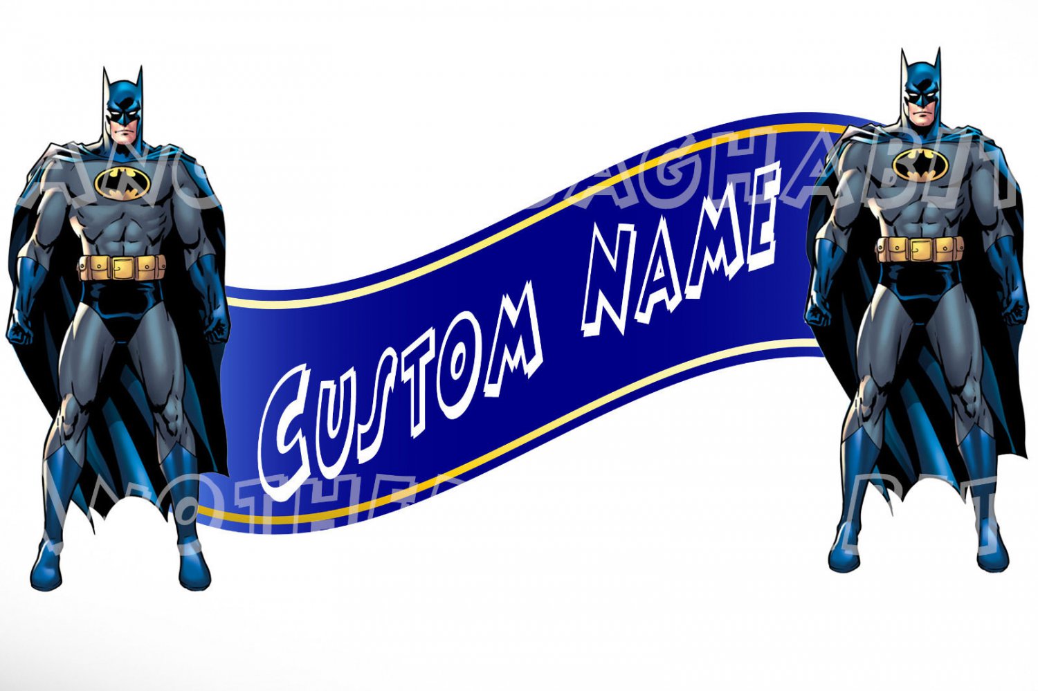 Batman Room Decor -  Wall Decal Removable Sticker CUSTOM NAME