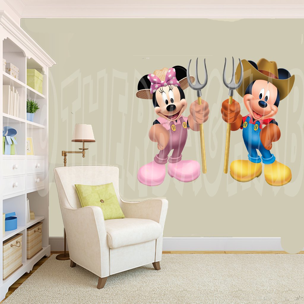 Farmer Mickey and Minnie Wall Decal (Inspired)