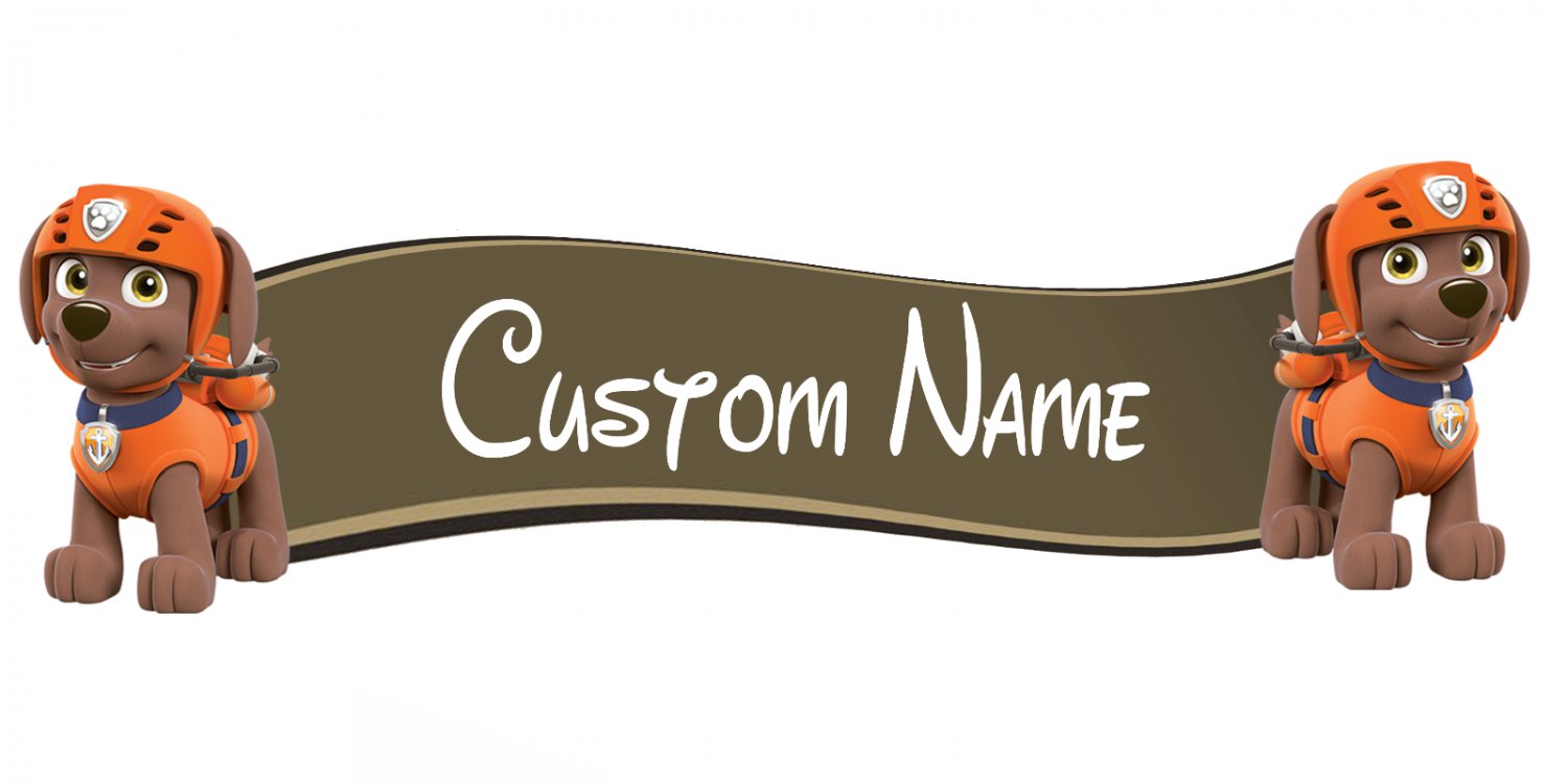 Paw Patrol Zuma Banner Wall Decal (Inspired)