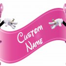 Minnie Mouse Pink Banner Wall Decal (Inspired)