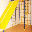 5 pillars with Climbing wall - Kid's Indoor Home Gym Playground Set