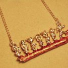 Disney Snow White Seven Dwarfs Charms Elegant Gold Tone Pendant Statement Bib Necklace Jewelry