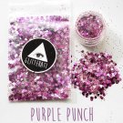 Purple Punch Chunky Sequins Glitter Face Nail Body Art Decoration Stickers Rave Festival Eye Beauty