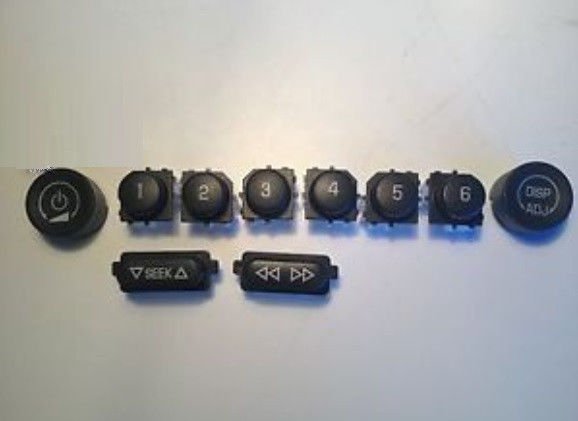 GM Delco CD radio partial knob & button set.Stereo worn? Solve wear w/ OEM parts