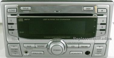 Honda 1998+ CD6 MP3 radio +front aux. OEM factory original CD changer stereo red