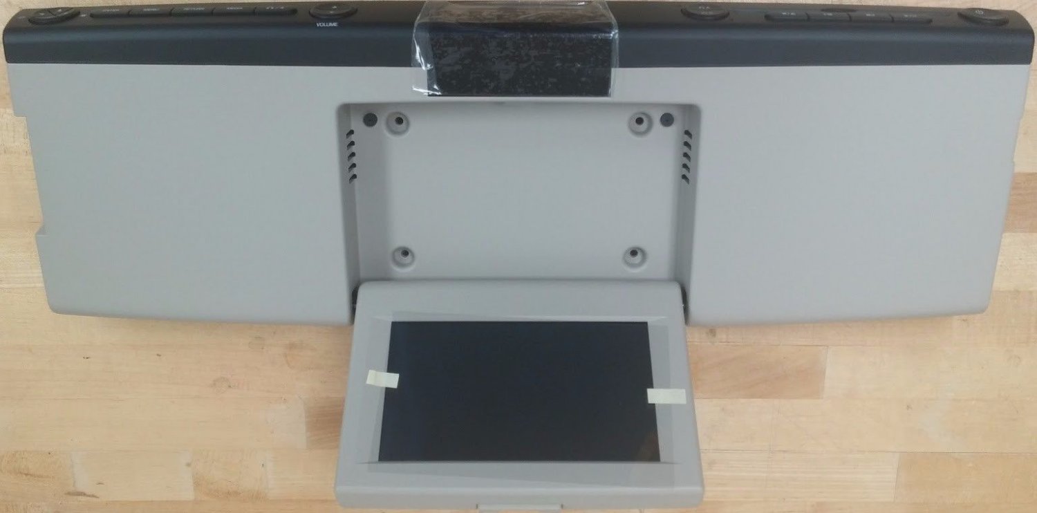 Ford overhead video rear entertainment system. DVD and LCD display screen. Gray