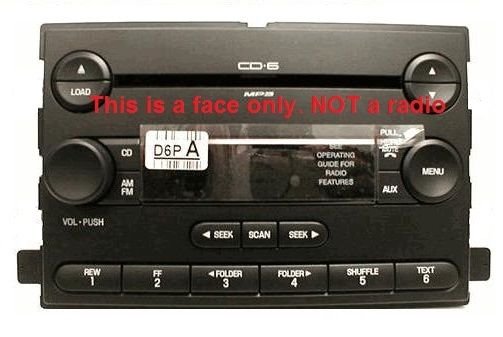 Ford Mercury CD6 radio face. Worn buttons? Solve it with this new 07-08 CD part