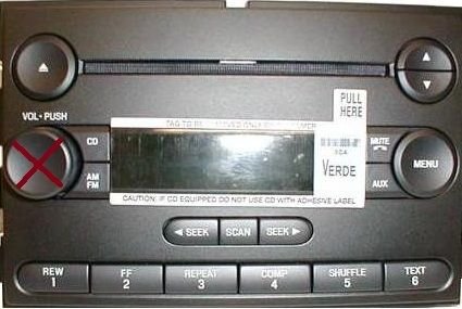 Ford Mercury CD radio face +button set. Are yours worn? Solve it.New Delco parts