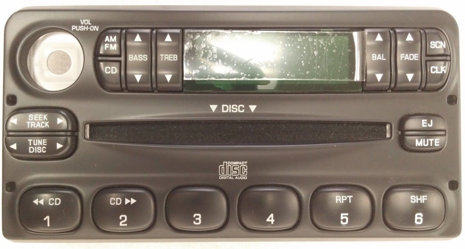Ford Mercury CD radio face +button set.Are yours worn? Solve it.New stereo parts