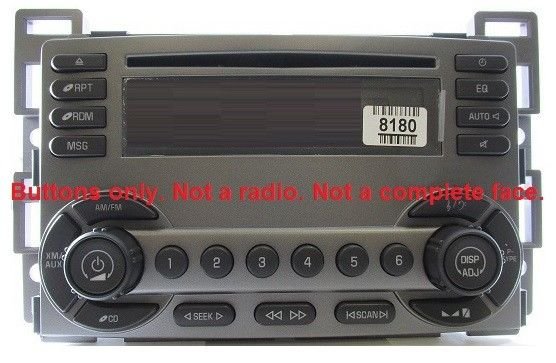 GM Delco CD radio knob & button set. Stereo worn? Solve wear w/ OEM parts