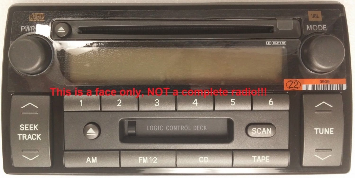 Toyota Camry AD6806 CD Cassette radio FACE. Have worn stereo buttons? Solve it