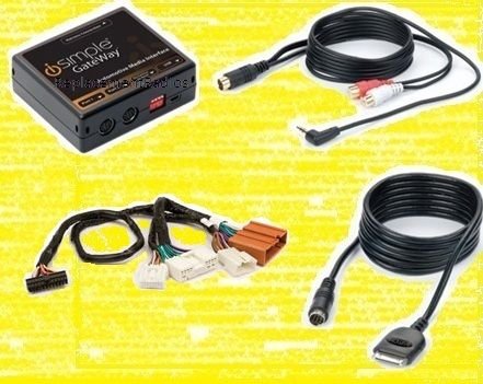 Mazda radio iPod interface w/ TEXT + 3.5mm aux audio input cable. BT/HD optional