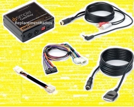 Toyota radio iPod interface +3.5mm aux audio input adapter cable.Text capable 98