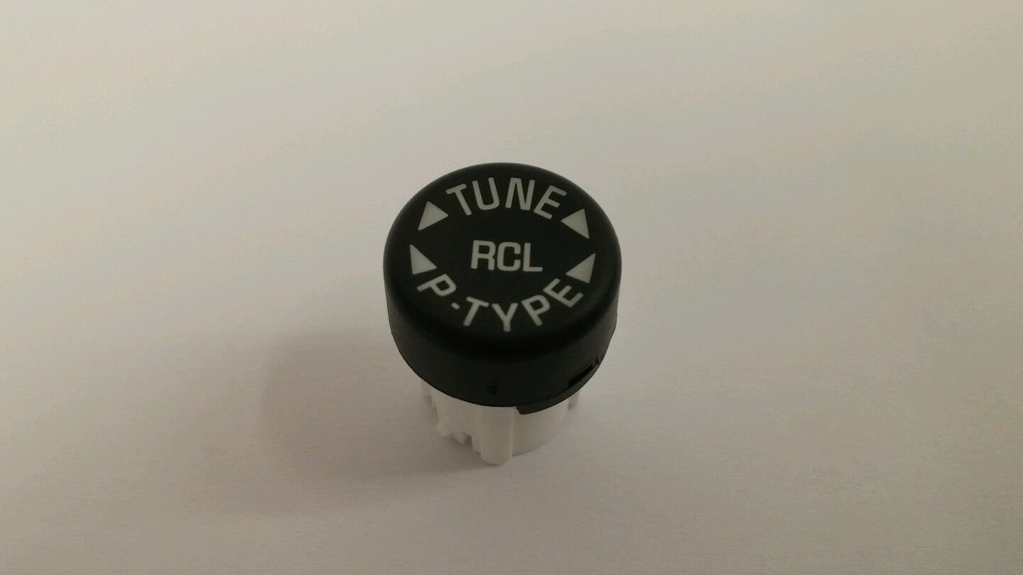 GM CD6 radio TUNE RCL P-TYPE button. New Old Stock stereo parts