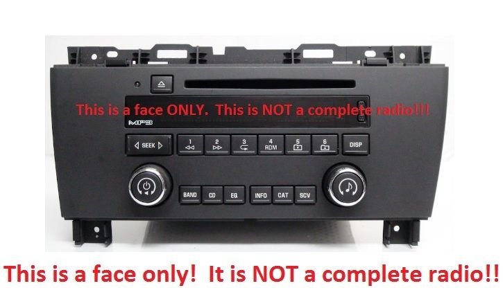 Buick LaCrosse CD MP3 radio FACE. OEM factory Delco stereo trimplate knob button