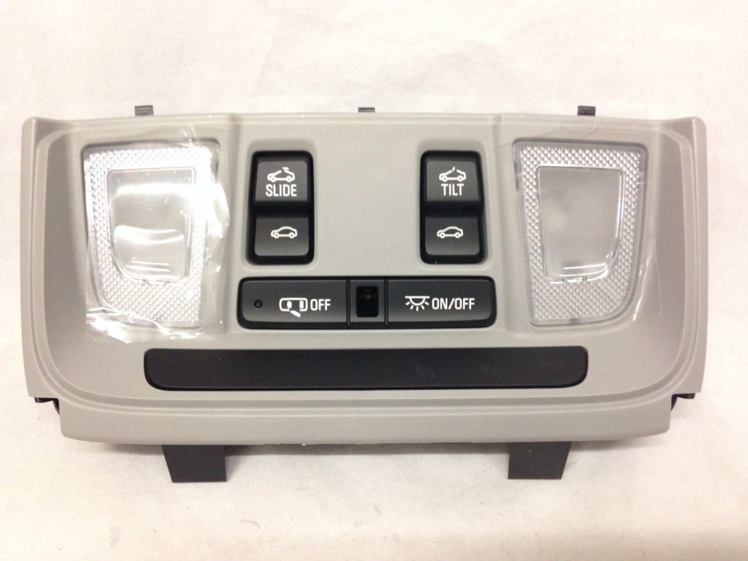 Acadia overhead console switch and light assembly. Sunroof. Ash Gray