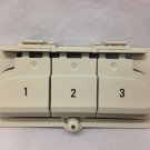 XT5 overhead roof console Homelink garage door opener buttons. Light Wheat