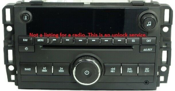 GM radio VIN clear UNLOCK service for locked 2006+ LAN radios