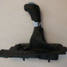 OEM floor console shift knob lever & leather boot for Impala. Gray stitches