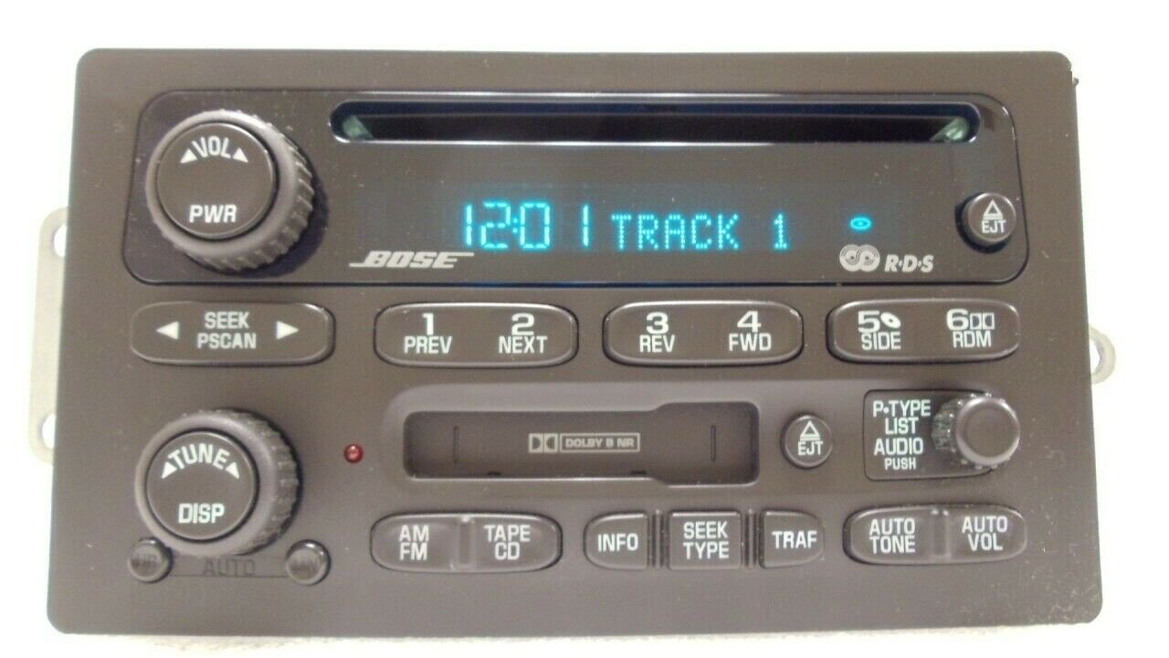 Trailblazer Envoy OEM CD Cassette radio.Factory original reman BOSE stereo 02-03