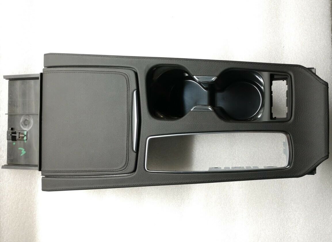 Cadillac XT4 center floor seat console cupholder leather & plastic trim piece