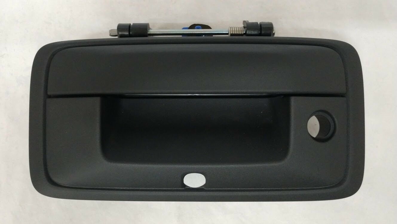 OEM GM black tailgate handle with camera hole. For 2016-2018 Silverado Sierra