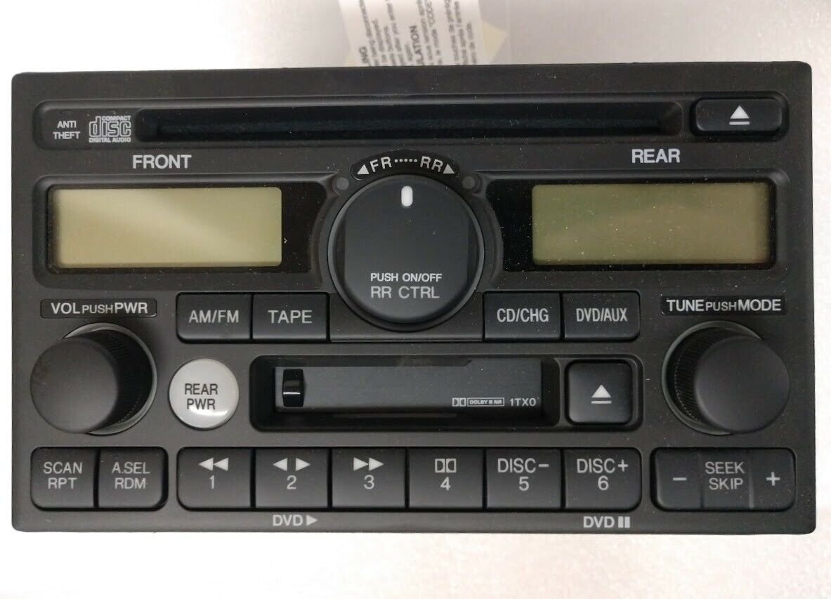 CD Cassette DVD control radio.New factory original 1TX0 stereo for Honda Odyssey