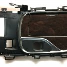 Buick Enclave brown woodgrain center floor seat console cupholder trim w/ chrome