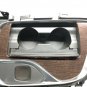 Buick Enclave brown woodgrain center floor seat console cupholder trim w/ chrome