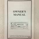 Chrysler Dodge Jeep RAZ CD Cassette radio (square style) user Owner's Manual
