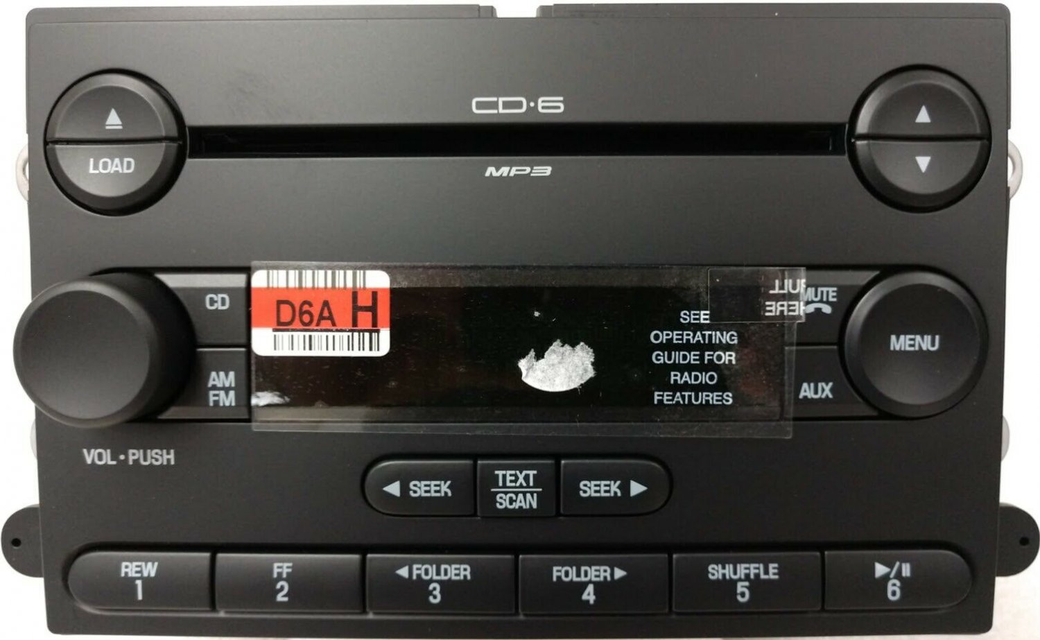 2007 Freestyle SAT ready CD6 MP3 Audiophile radio. OEM factory original stereo