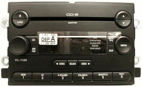 2007 Freestyle SAT ready CD6 MP3 radio. OEM factory original 6 CD changer stereo