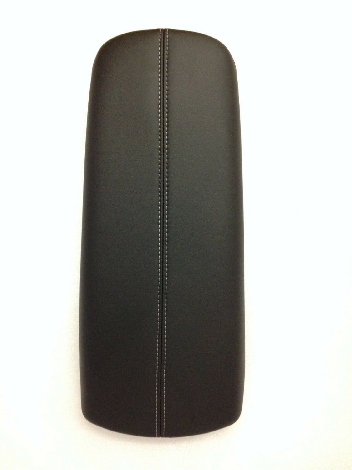 XTS 2013-2018 jet black leather center console armrest lid top. Gray stitching