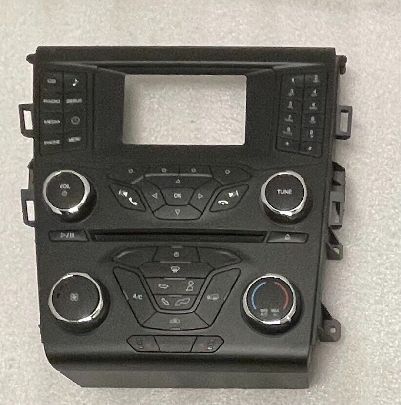 Button faceplate bezel panel. OEM for Ford Fusion 2013 radio & climate control