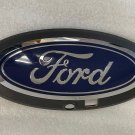 Grill emblem logo w/ camera hole for 2018+ Ford F-150. Chrome black blue. Blem Grill emblem logo w/ camera hole for 2018+ Ford F-150. Chrome black blue. Blem