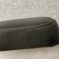CTS-V 2014-2018 black leather suede console end cap. Yellow gold stitching