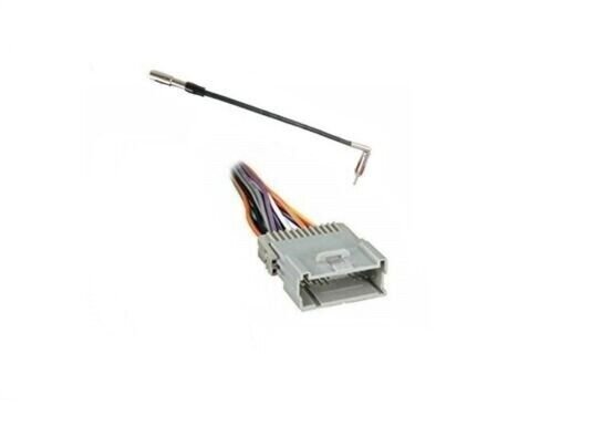 Reverse wiring harness stereo plug + antenna. Add aftermarket to many 2000+ GM