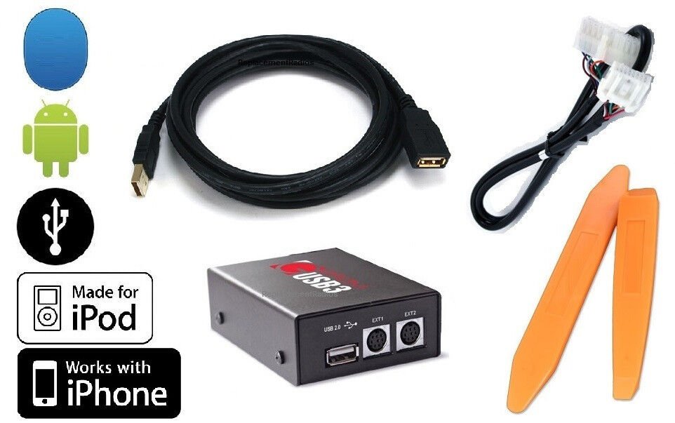 Mazda 02+ radio USB Android iPod iPhone interface kit. Play MP3s through stereo