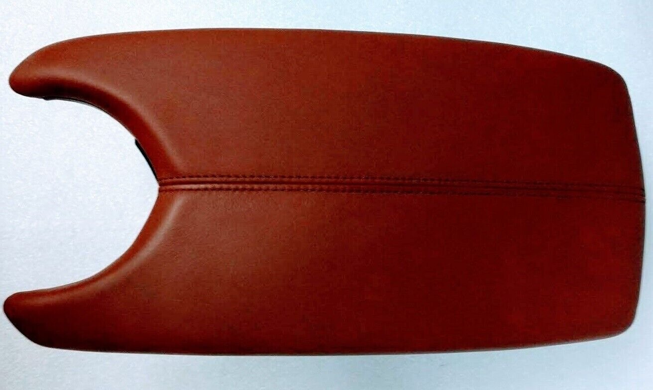 ATS 2013-18 kona brown leather armrest console lid, latch & storage bin OEM blem