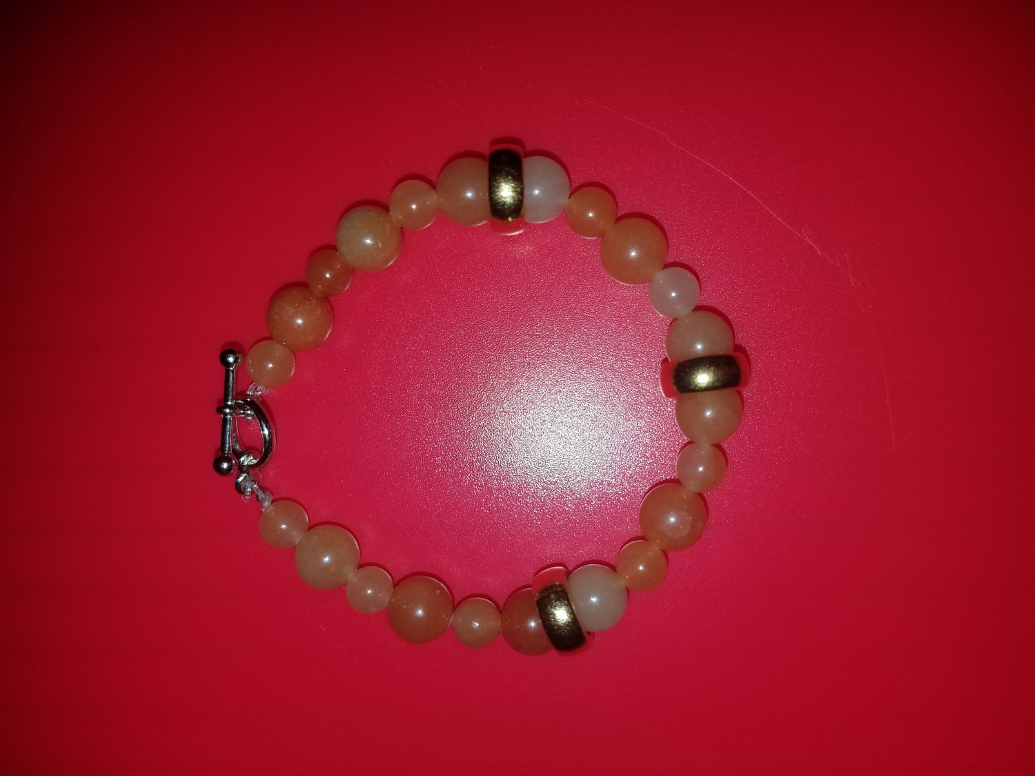 Red Aventurine Beaded Bracelet