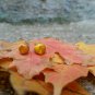 Clay Yellow & Gold Shimmer Stud Earrings