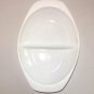 PYREX WHITE DIVIDED OVEN BAKING CASSEROLE VEGETABLE DISH #1083 1.5 qt/HOLIDAY