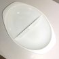 PYREX WHITE DIVIDED OVEN BAKING CASSEROLE VEGETABLE DISH #1083 1.5 qt/HOLIDAY