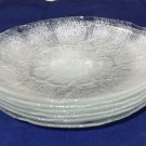 Arcoroc France French 6 Fleur Petal  CLEAR GLASS Salad Lunch Plate 7 1/2" EUC/